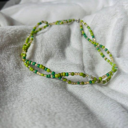 Chocker Mostacillas Mix Verde