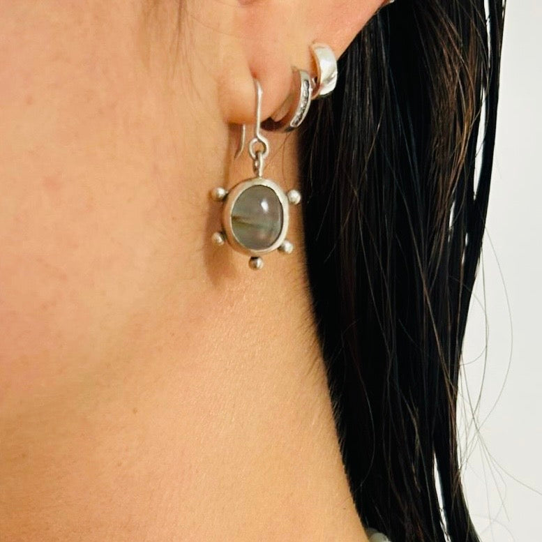 Caravanas Plata 925 - piedra a elección