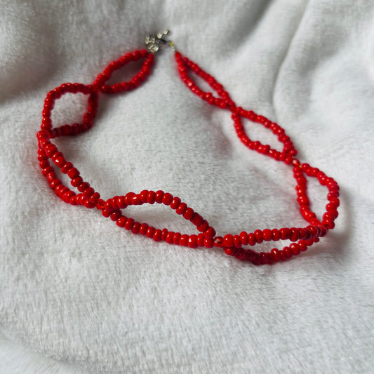Chocker Mostacillas Rojo