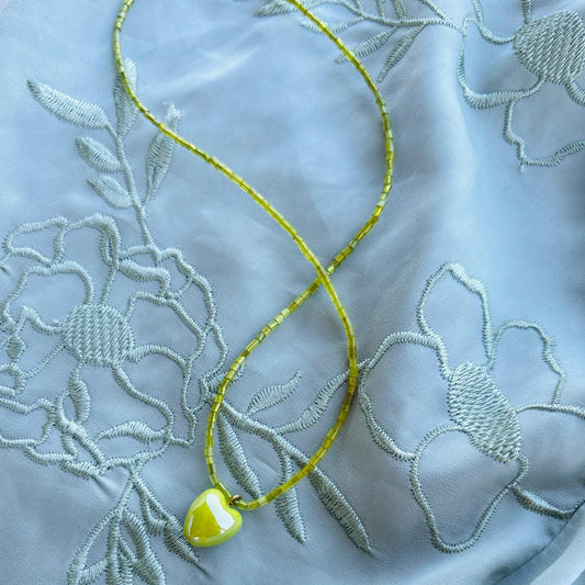 Collar Corazón Verde