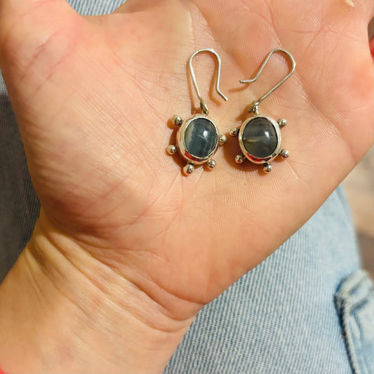 Caravanas Plata 925 - piedra a elección