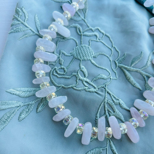 Collar Cuarzo & Cristal Champagne