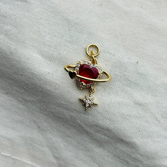 Corazón Circonia Roja