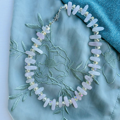 Collar Cuarzo & Cristal Champagne