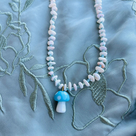 Collar Piedra Natural & Honguito