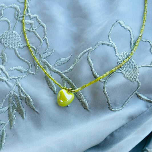 Collar Corazón Verde