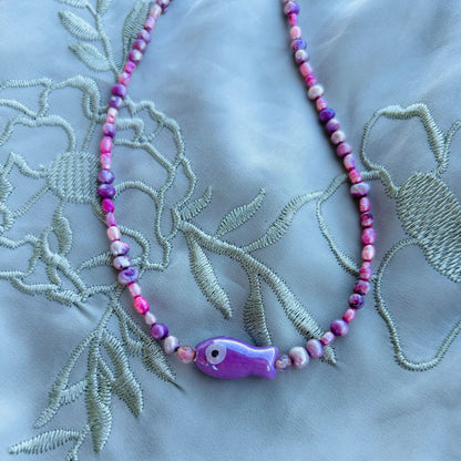 Collar Perlas de Rio y Pez