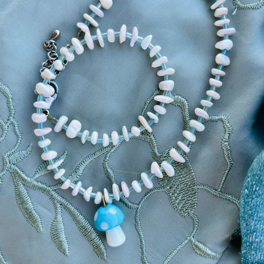 Collar Piedra Natural & Honguito