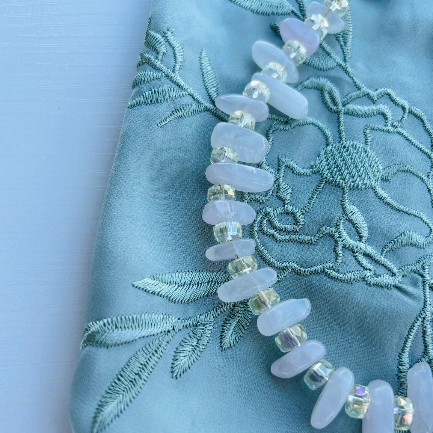 Collar Cuarzo & Cristal Champagne